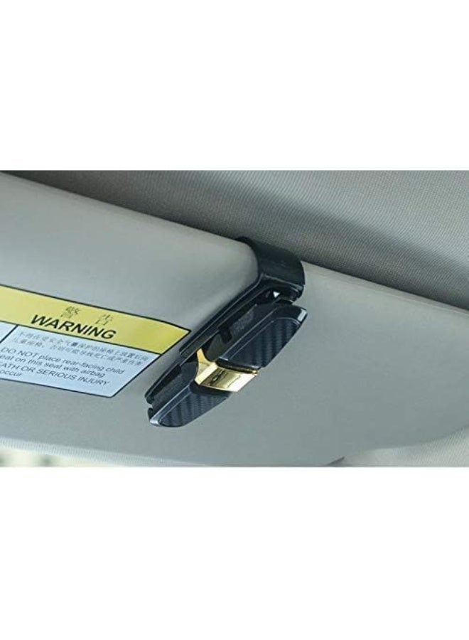 يو شوب حامل نظارات لواقي الشمس للسيارة من يوشوب، حامل بمشبك تثبيت للنظارات، مشبك مزدوج الأطراف قابل للدوران 180 درجة - Image 3